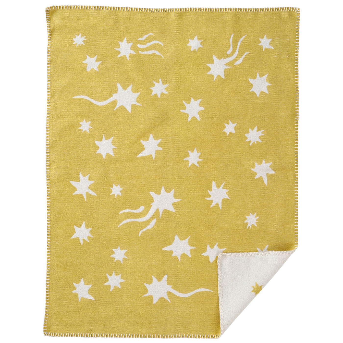 Yellow Star Organic Cotton Baby Blanket