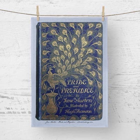Tea towel - Jane Austen - Pride and Prejudice - Front Cover: Jane Austen - Pride and Prejudice - First Page