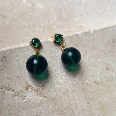 Shyla Cassandra Emerald Earrings