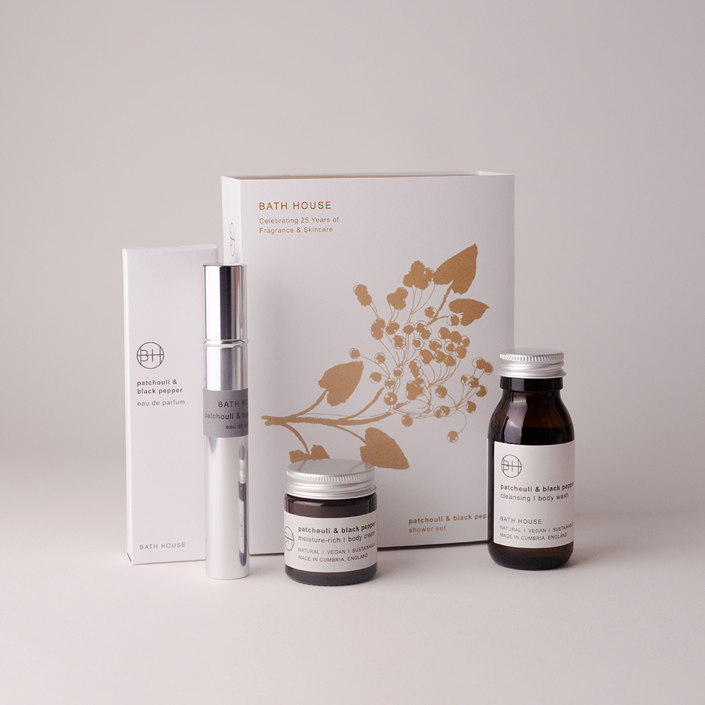 The Bath House Patchouli Black Pepper Shower Set Calvert Jones