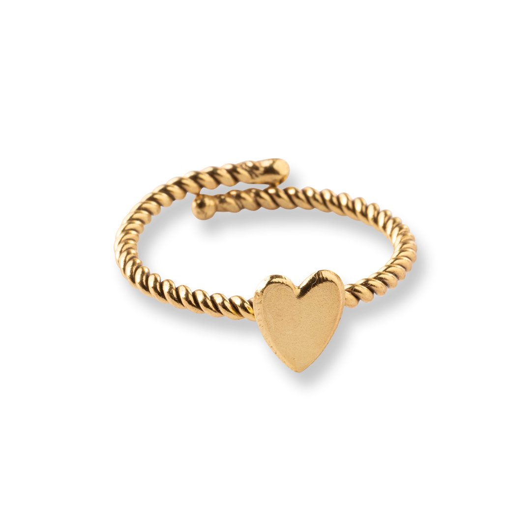 A beautiful Story Vintage Gold  Heart ring