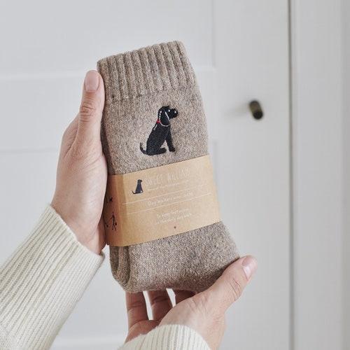 Black Cocker spaniel Dog walking socks
