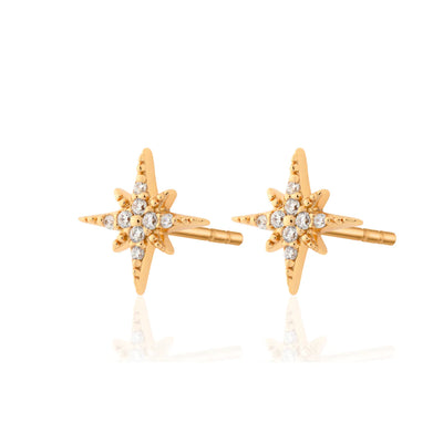 Gold Starburst Studs