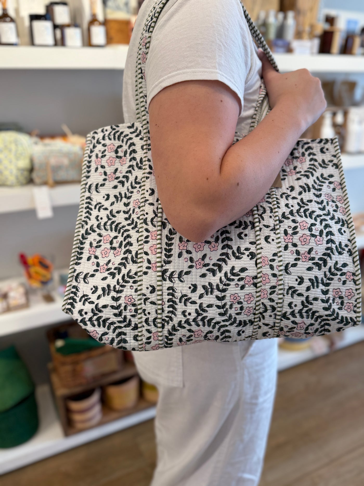 Pink Blossom small tote bag