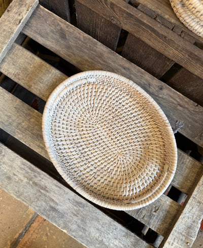 Oval Rattan tray