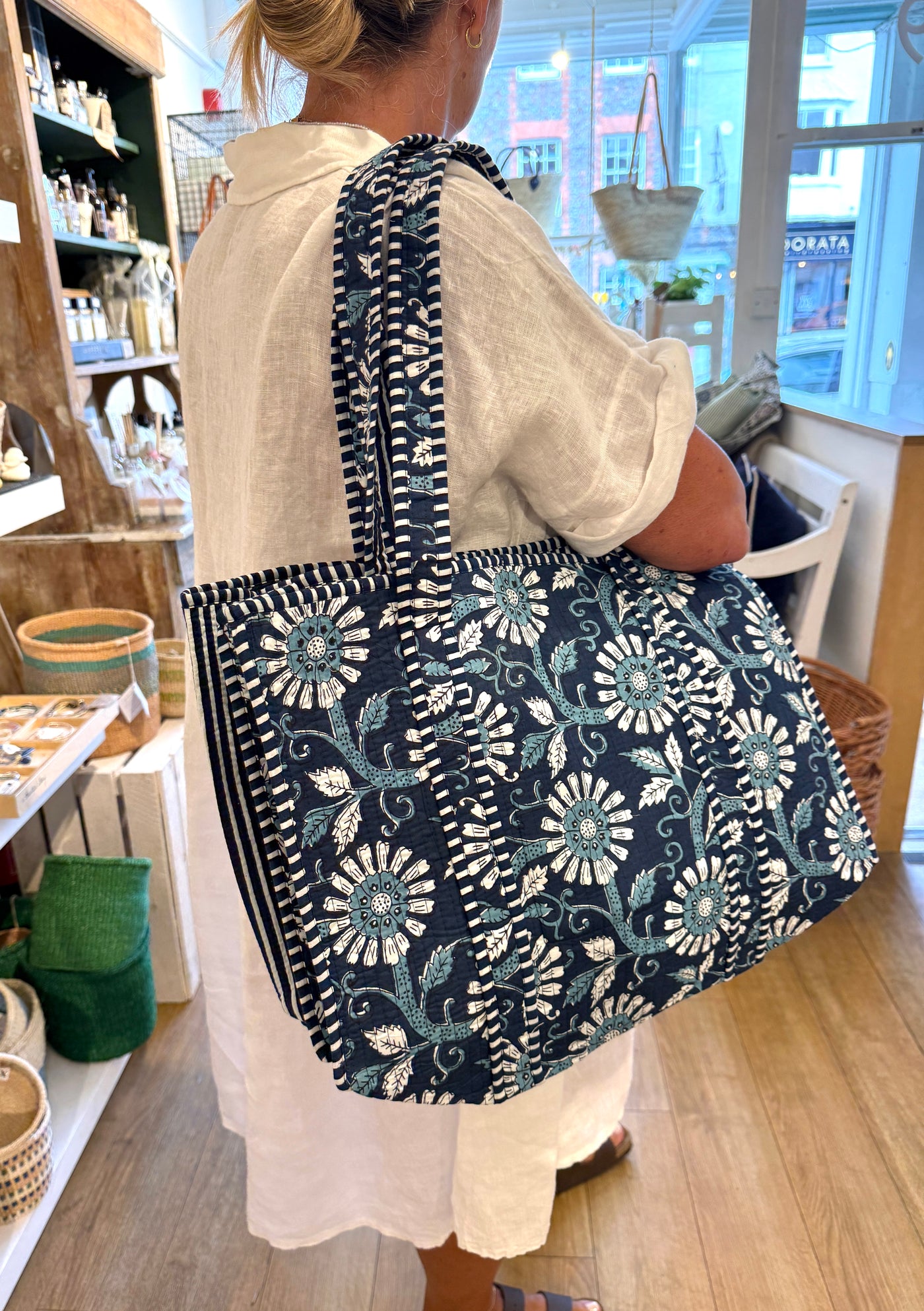 Indigo Garden  Small Tote Bag