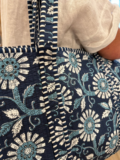 Indigo Garden  Small Tote Bag
