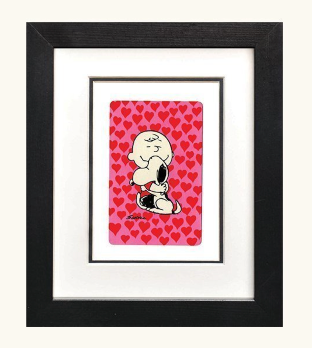 SNOOPY IN LOVE FRAMED PRINT