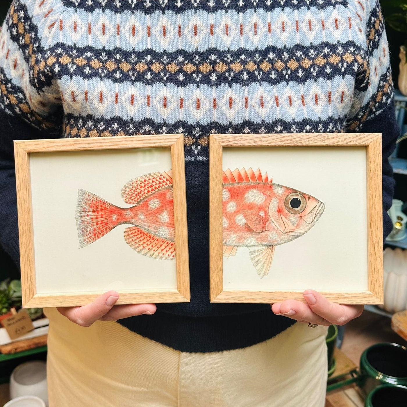 Fish Print Pair