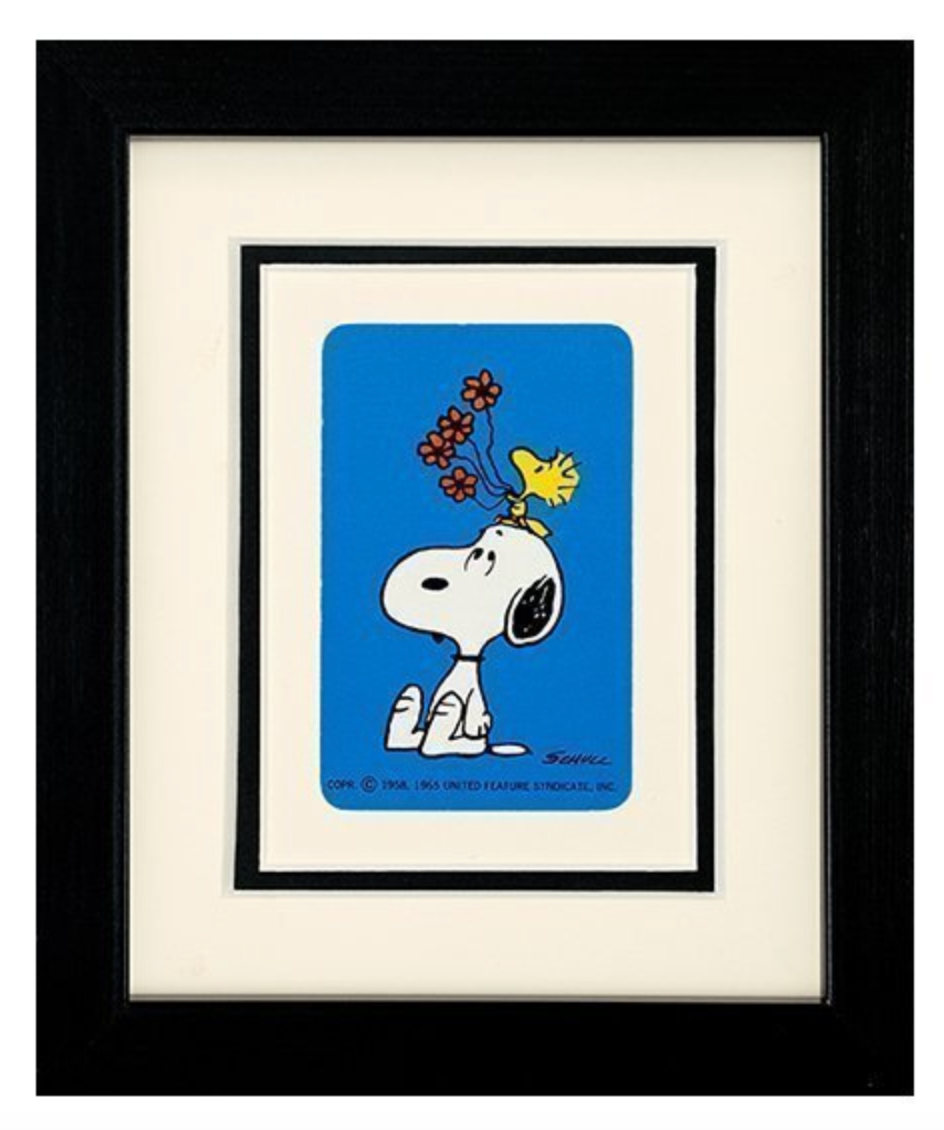 SNOOPY & WOODSTOCK – FLOWER FRAMED PRINT