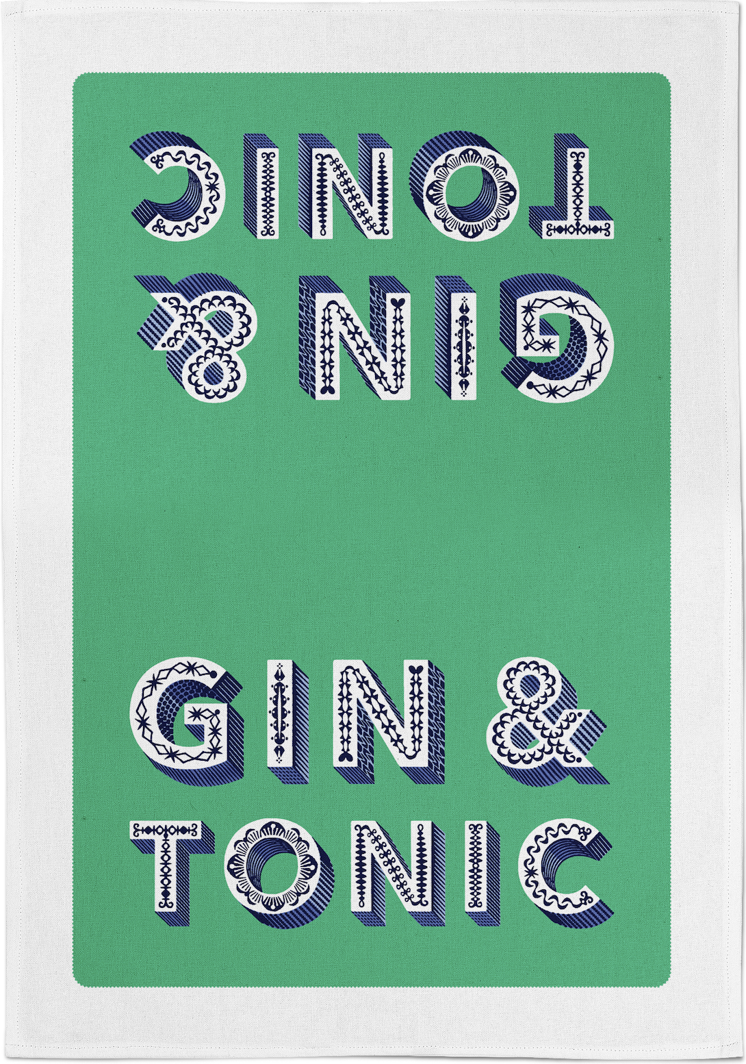 Jamida Green Gin & Tonic Tea Towel
