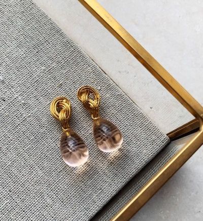 SHYLA SYNTHEA EARRINGS CHAMPAGNE