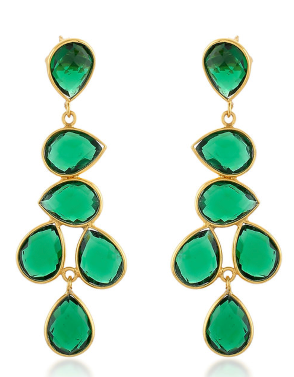 SHYLA SHEENA EMERALD GREEN EARRINGS