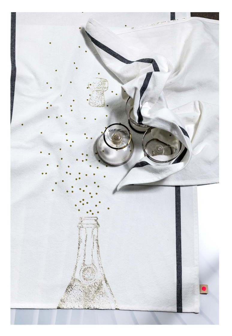 Cotton Tea Towel - Champagne