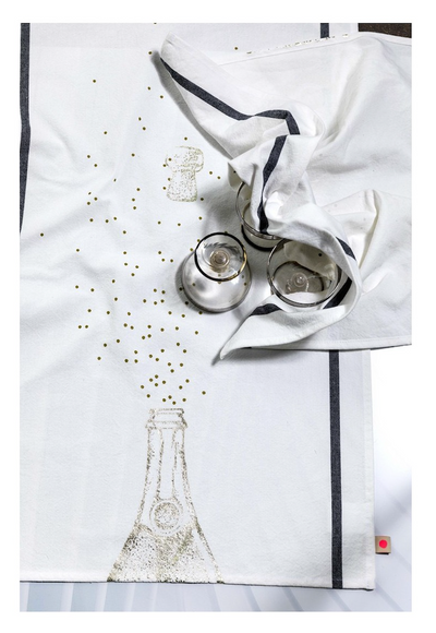 Cotton Tea Towel - Champagne