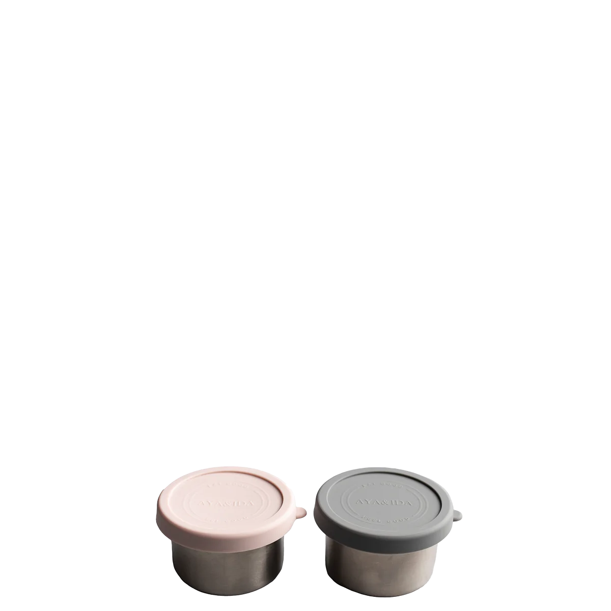 Aya & Ida Dark Grey/ Soft Rose snack containers