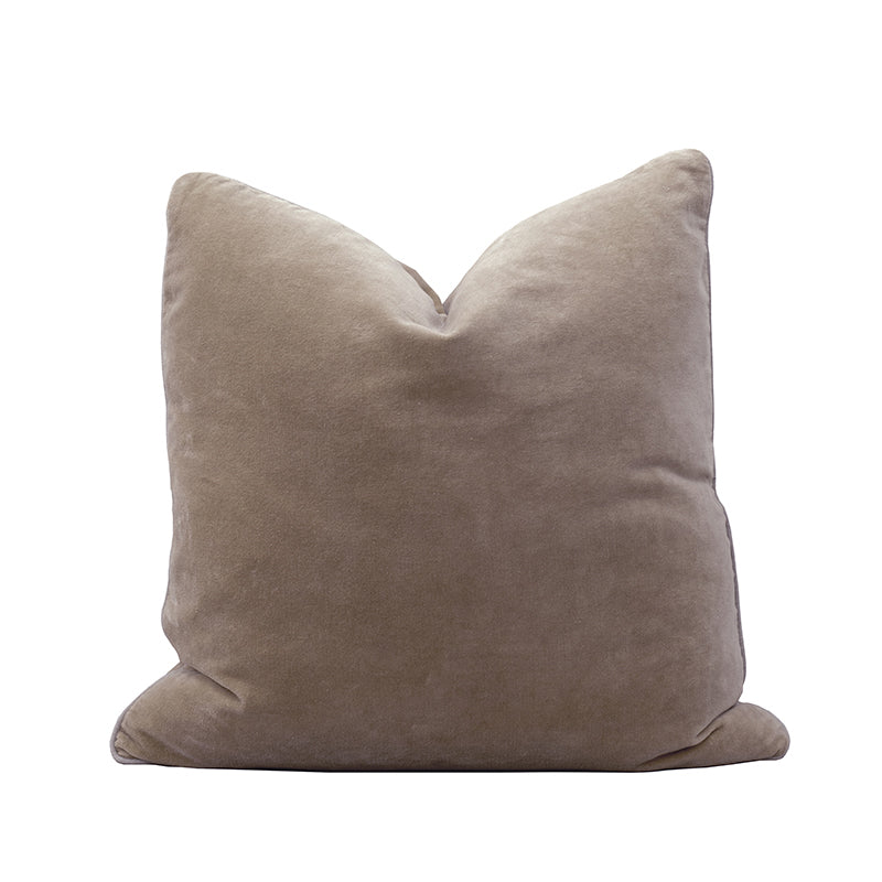 Taupe Velvet Cushion