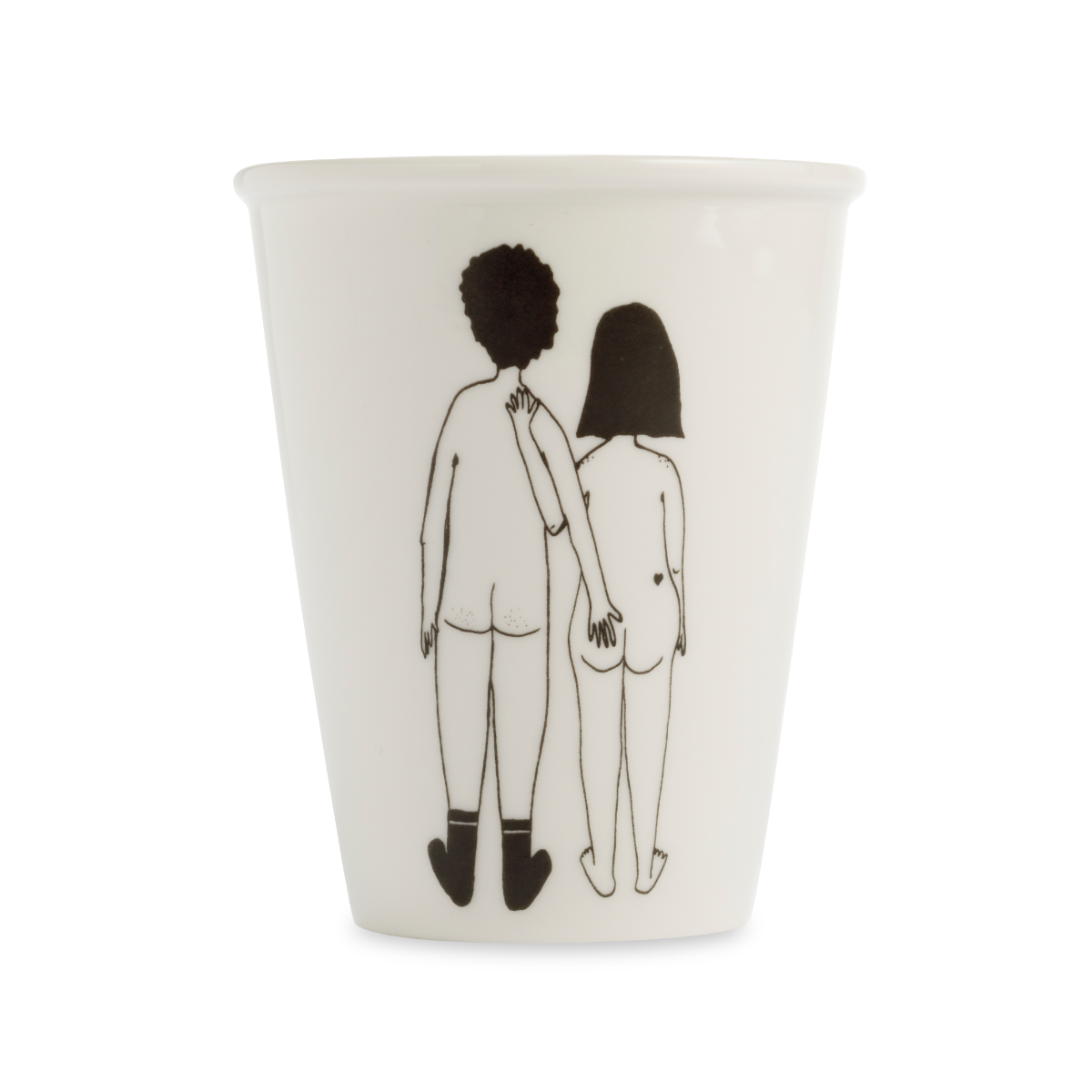 Porcelain cup Naked back
