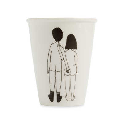 Porcelain cup Naked back