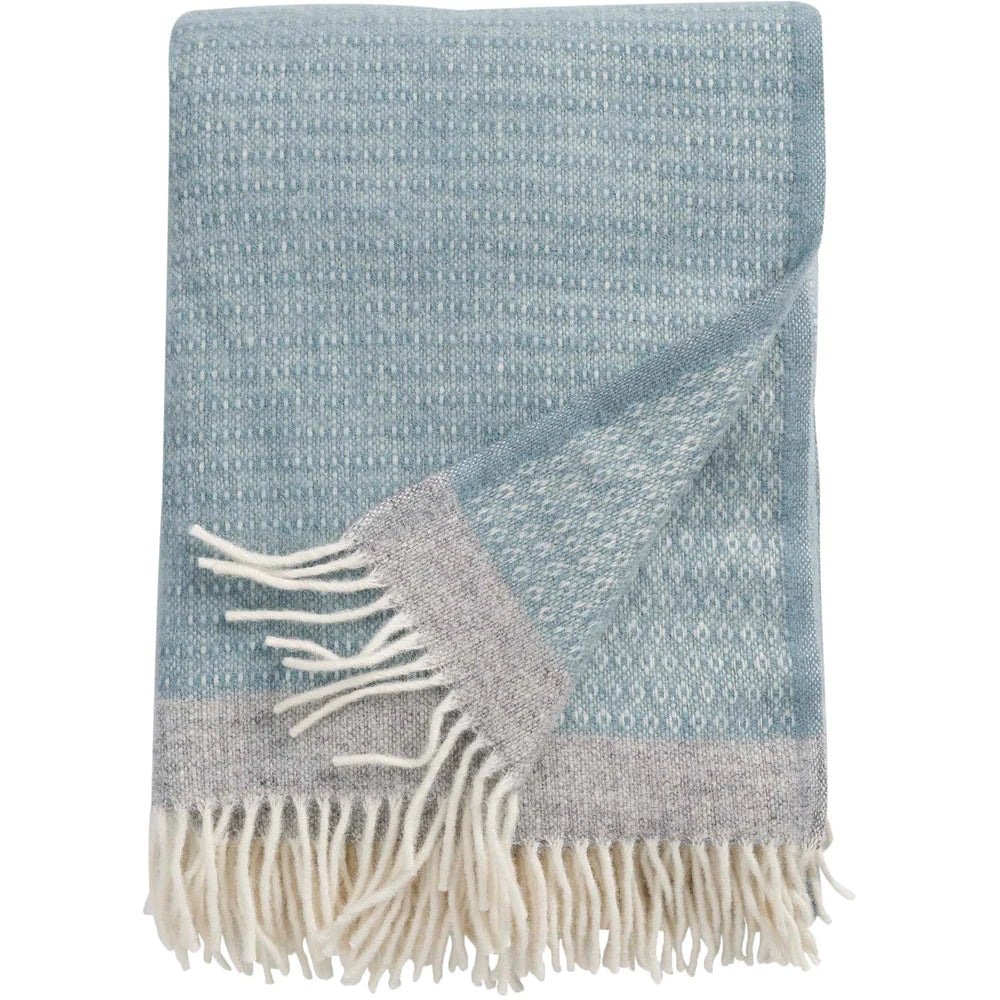 Soft Blue Pure wool throw