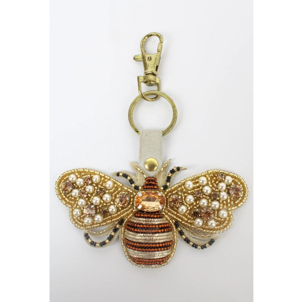 GOLD BEE KEY RING