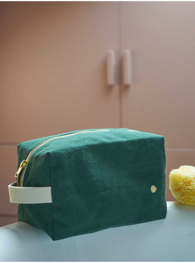 Large Cube Toiletry Bag Dark green