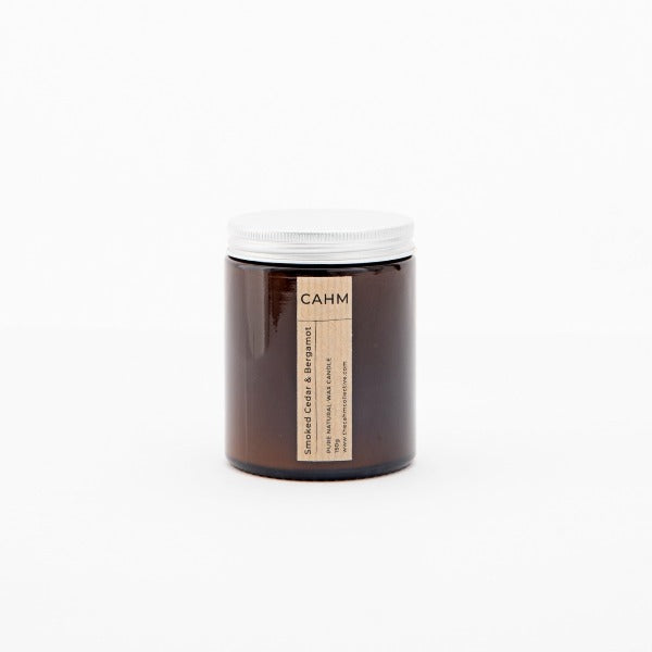 CAHM Amber Jar Candle - Smoked Cedar & Bergamot