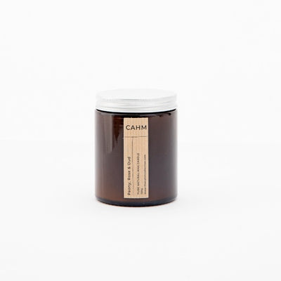 CAHM Amber Jar Candle - Peony, Rose & Oud