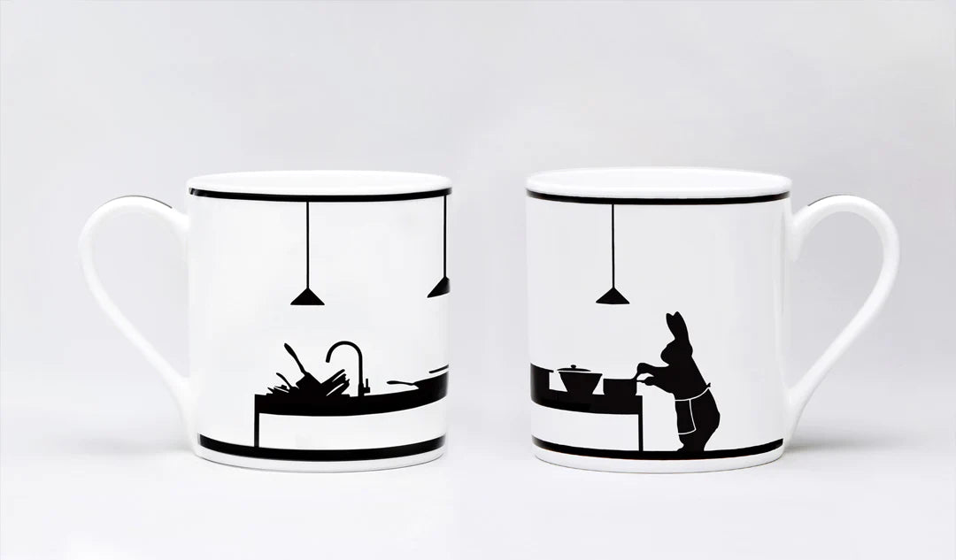 Cooking Rabbit Mug - Fine Bone China