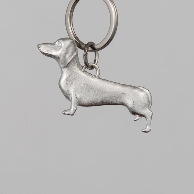 Dachshund Pewter Key Ring