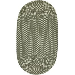 Eco Olive Oval Braided rug