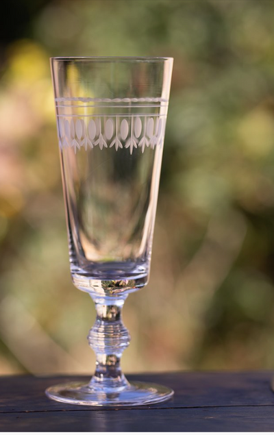 Crystal Champagne Flutes Ovals Design