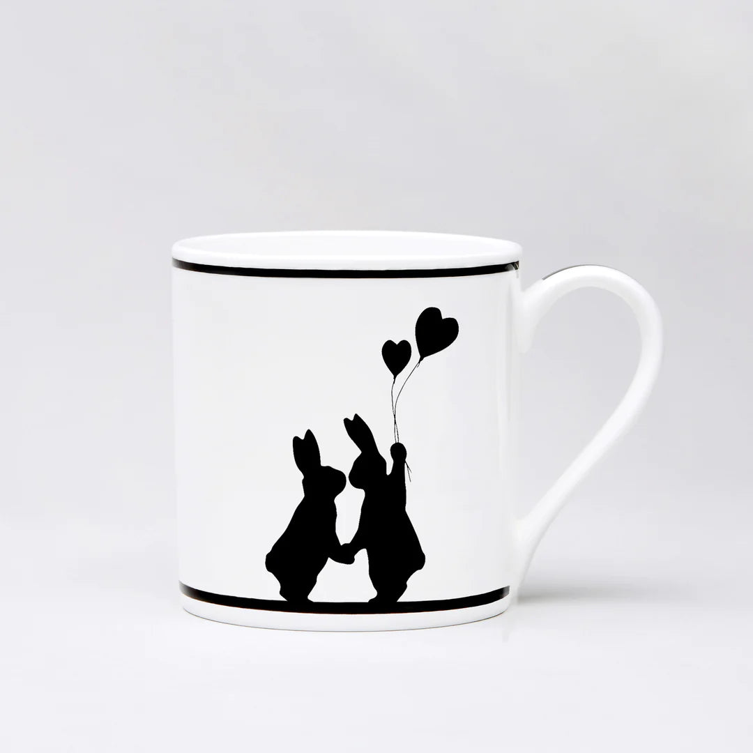 Lovestruck Rabbit Mug - Fine Bone China