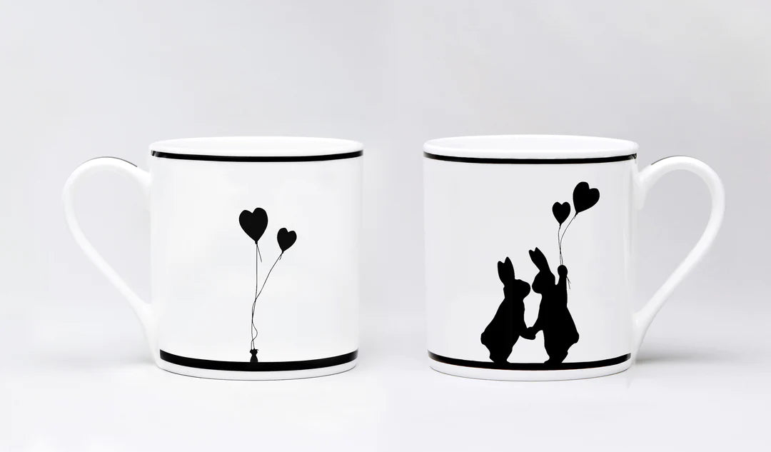 Lovestruck Rabbit Mug - Fine Bone China