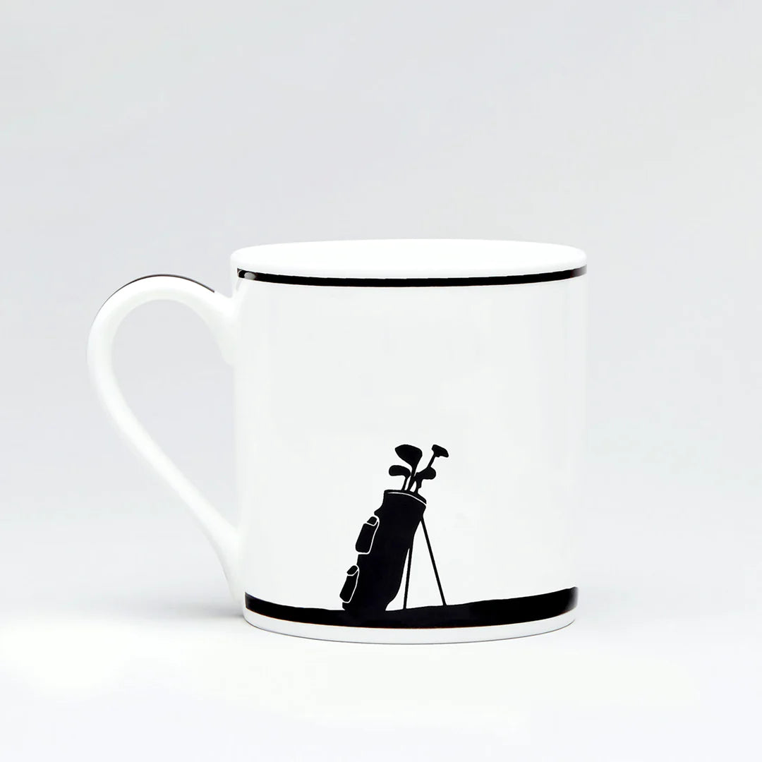 Golfing Rabbit Mug - Fine Bone China