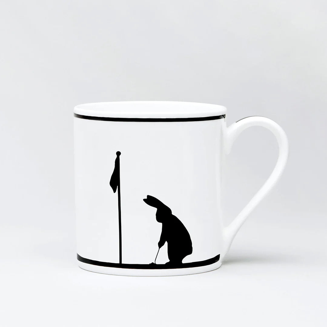 Golfing Rabbit Mug - Fine Bone China