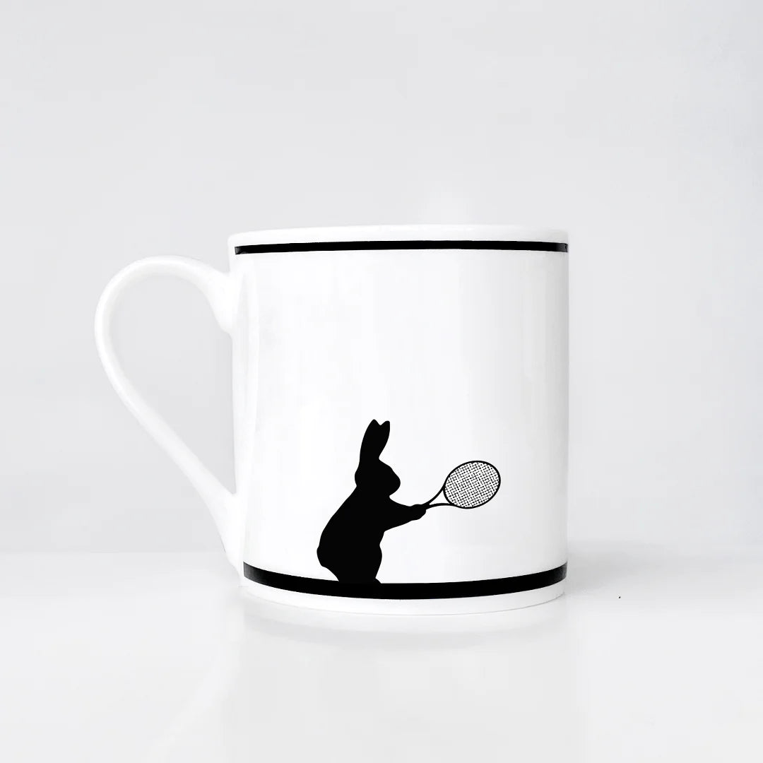 Tennis Rabbit Mug - Fine Bone China