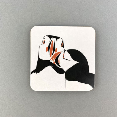 Puffin Nuzzle Drinks Coaster