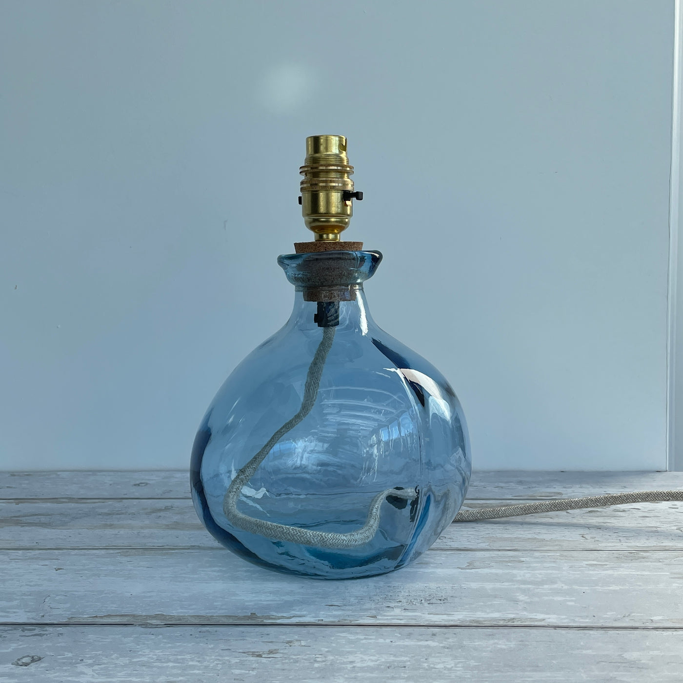 Soft Blue Glass Bubble Lamp  - Local Pick up Only