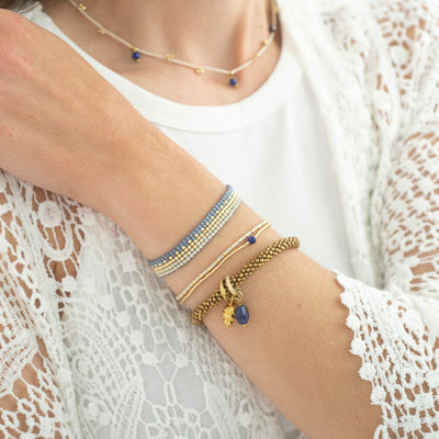 Jacky Lapis Lazuli Shell Bracelet
