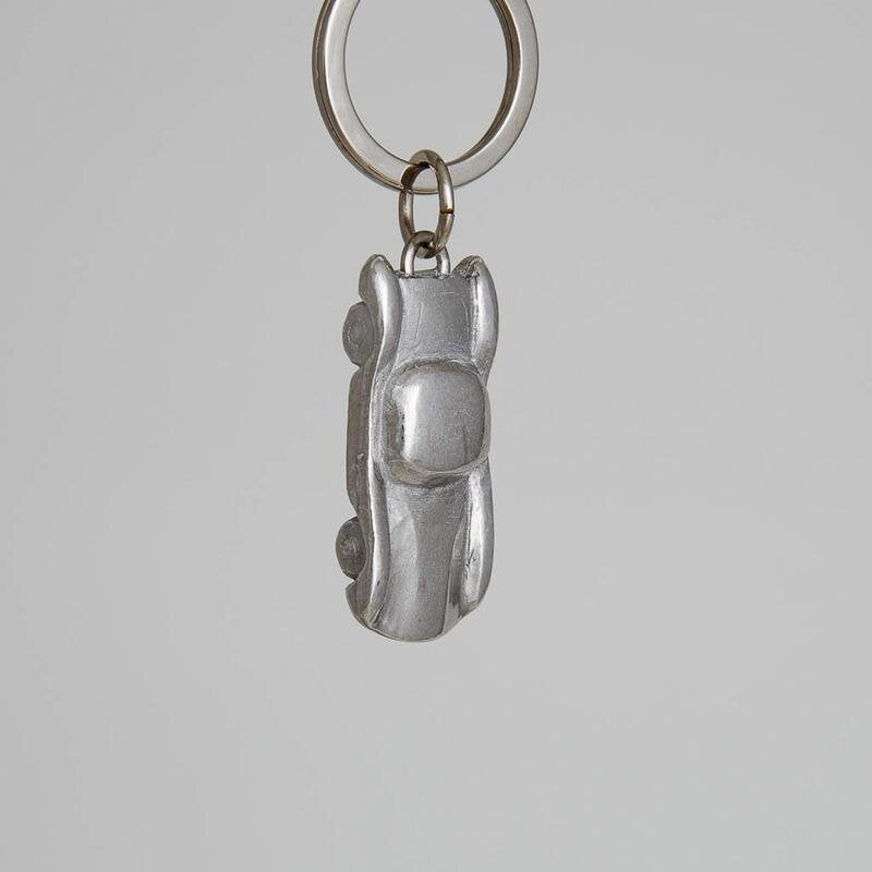 Sports Car Pewter Key Ring