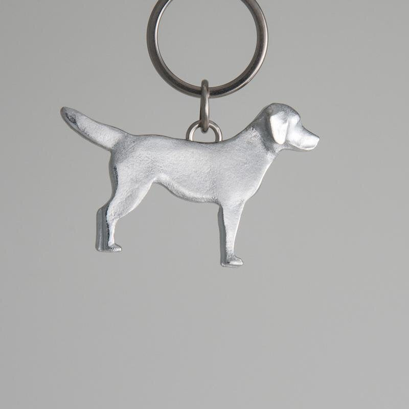 Dog Pewter Key Ring