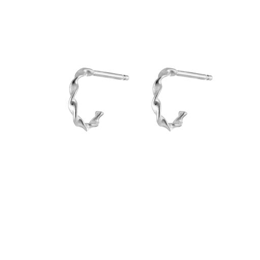 Mini Twisted Hoop Silver earring