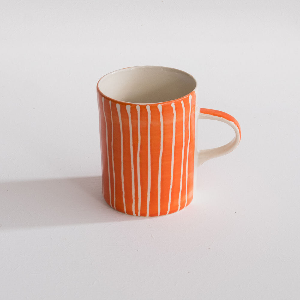 Tangerine Striped Musango Demi Mug