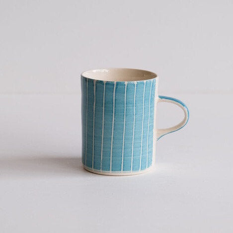 Turquoise Striped Musango Demi Mug