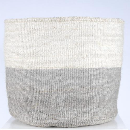 XL Grey/Ivory Basket room Storage Baskets.