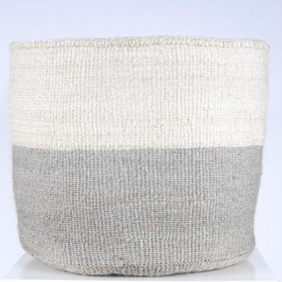 XL Grey/Ivory Basket room Storage Baskets.