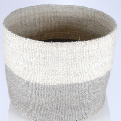 XL Grey/Ivory Basket room Storage Baskets.