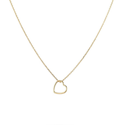 Gold Open Heart Necklace