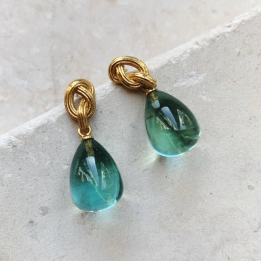 SHYLA SYNTHEA TURQUOISE DROP EARRINGS